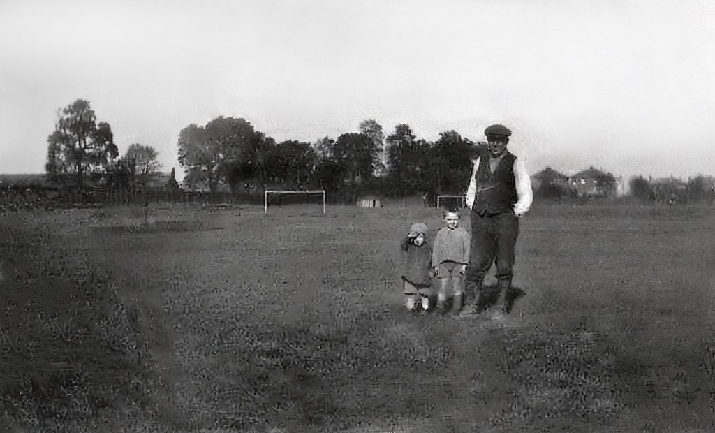 Patrick Gallacher on the St Ignatius Sports Ground with sons Bob and Donald