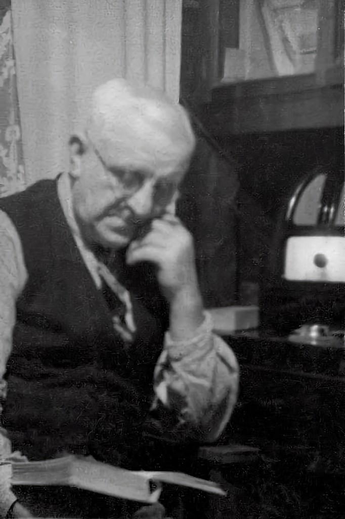 Patrick Gallacher probably reading Zane Grey at his home in Trulock Road.